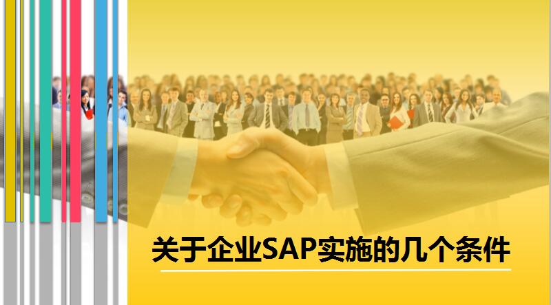 关于企业SAP实施的几个条件